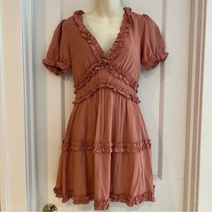 Trixxi Clothing Co. Ruffled A-Line Mini Dress Womens Size Small